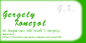 gergely konczol business card